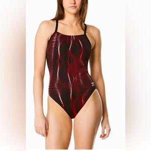 NWT Speedo Women’s Solar Boom Crossback One Piece Endurance Swimsuit Size 26